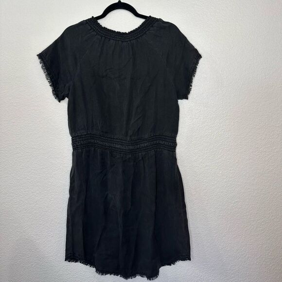 Bella Dahl Soraida Black Lyocel Gathered Waist Mini Dress - Picture 3 of 8